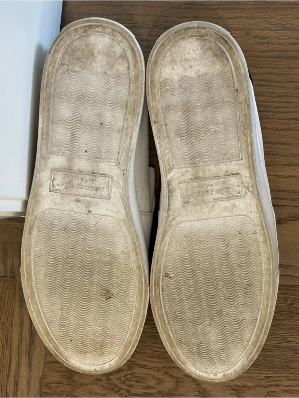 Kate Spade New York Andy Perforated Leather Slip-On Sneakers White Size 8.5